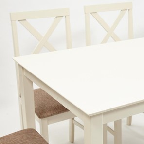 Обеденная группа на кухню Хадсон (стол + 4 стула) id 13692 ivory white (слоновая кость) арт.13692 в Салехарде - предосмотр 1